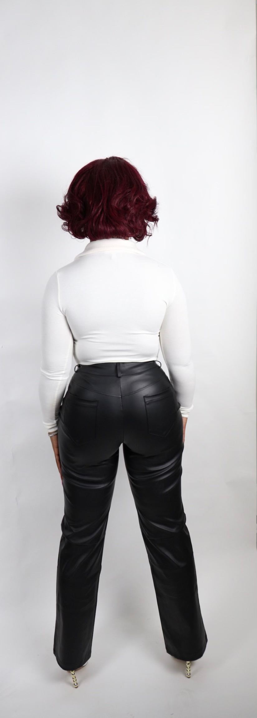 Foxy Retro Vegan Leather Ankle Pants - Miss DQ