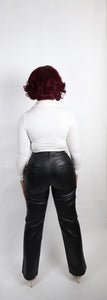 Foxy Retro Vegan Leather Ankle Pants - Miss DQ
