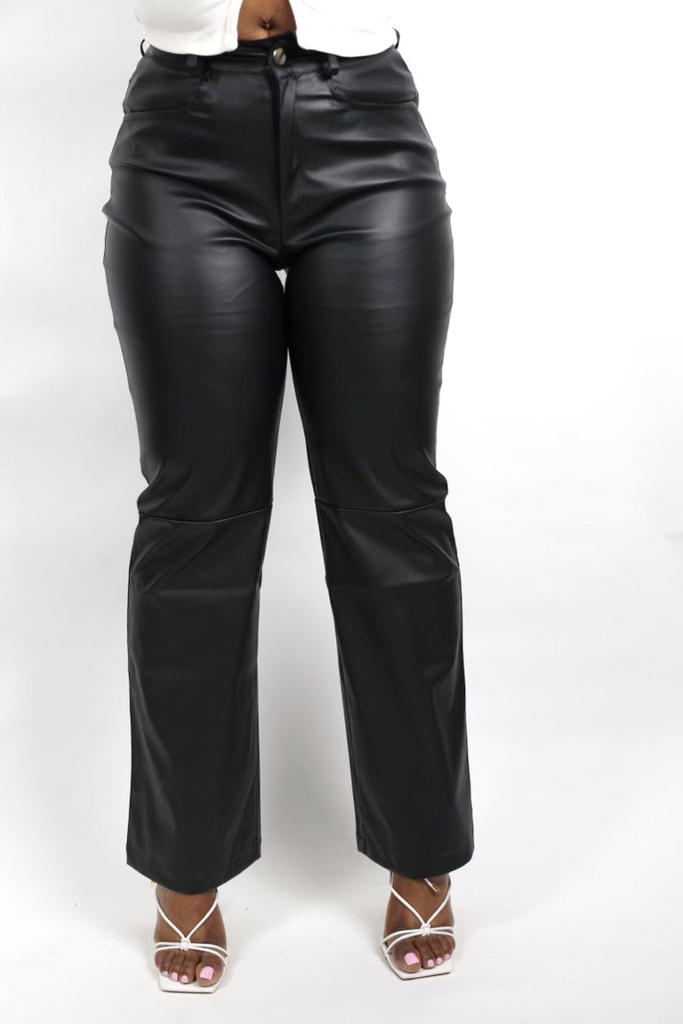 Foxy Retro Vegan Leather Ankle Pants - Miss DQ