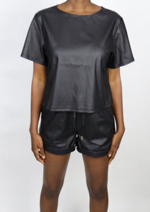 Chloe Vegan Leather Short Set - Miss DQ