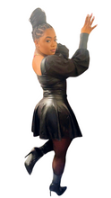 Load image into Gallery viewer, Go With the Flow faux leather bustier shirt - Miss DQ