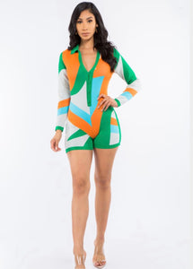 Mixed Feelings Long Sleeve shortsRomper - Miss DQ