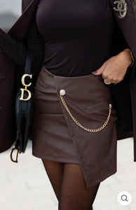 Zora Leather Mini Skirt - Miss DQ